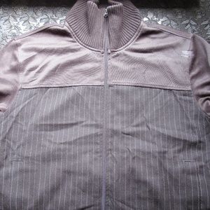 Puma Zip Sweater - Mens Large - Black and Striped
